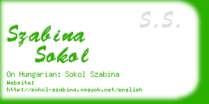 szabina sokol business card